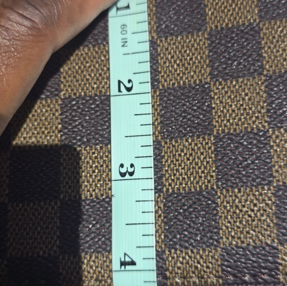 Louis Vuitton Checkered Brown Damier Ebene Wallet Women Double Zip Wrist Strap - Picture 9 of 14